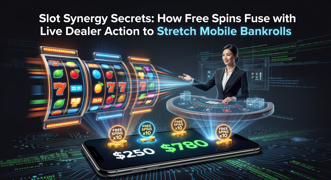 Grafik mit wachsender Bankroll-Kurve auf einem Mobilgerät, Slots und Live-Dealer-Elemente im Vordergrund