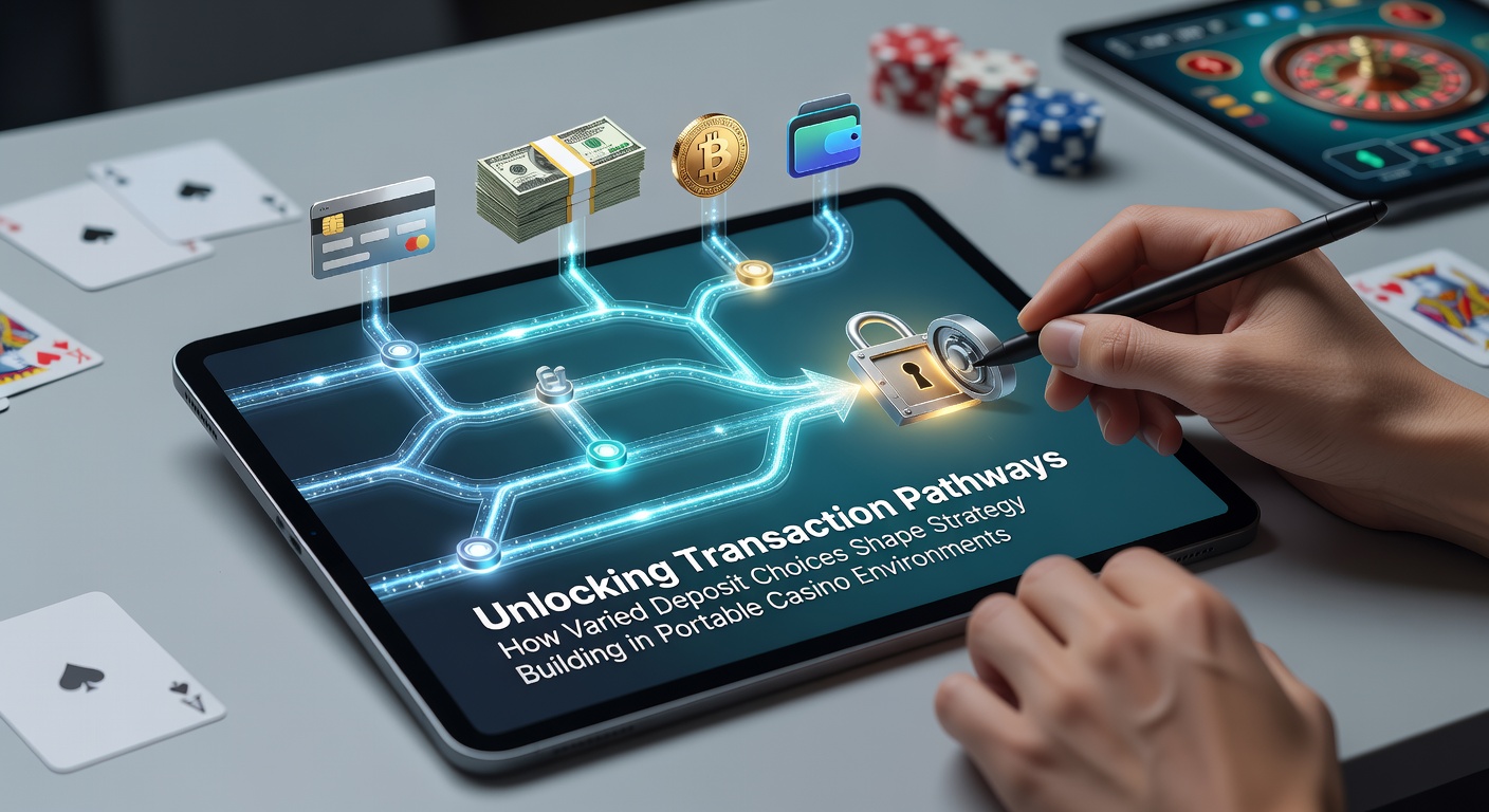Darstellung verschiedener Einzahlungsmethoden in mobilen Casinos mit Fokus auf Transaktionswege und Strategieaufbau